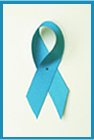 Turquoise ribbon representing "Rape and Sexual Assault Awareness"